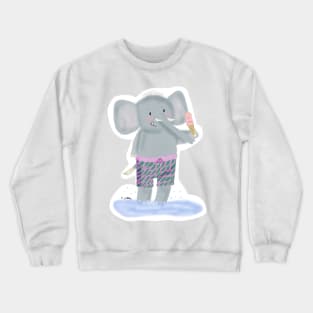 Splash little elephant Crewneck Sweatshirt